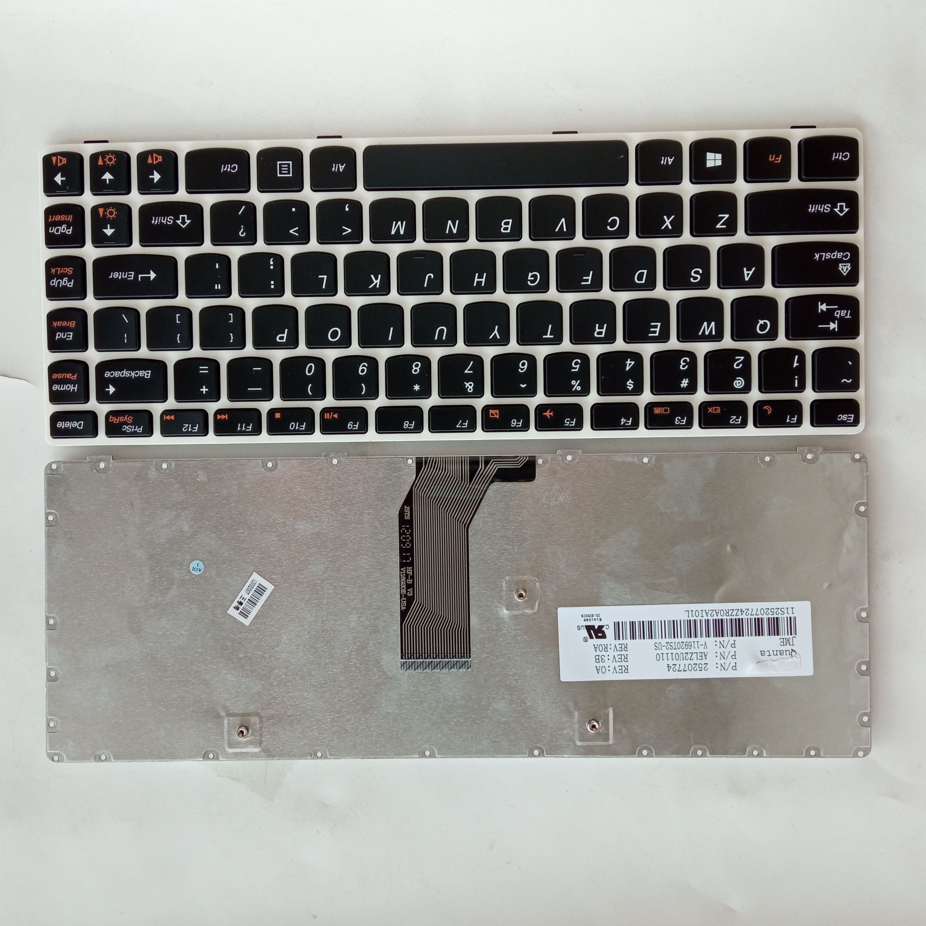 Picture of New Replacement Laptop Keyboard For LENOVO G480 WHITE FRAME BLACK US Layout